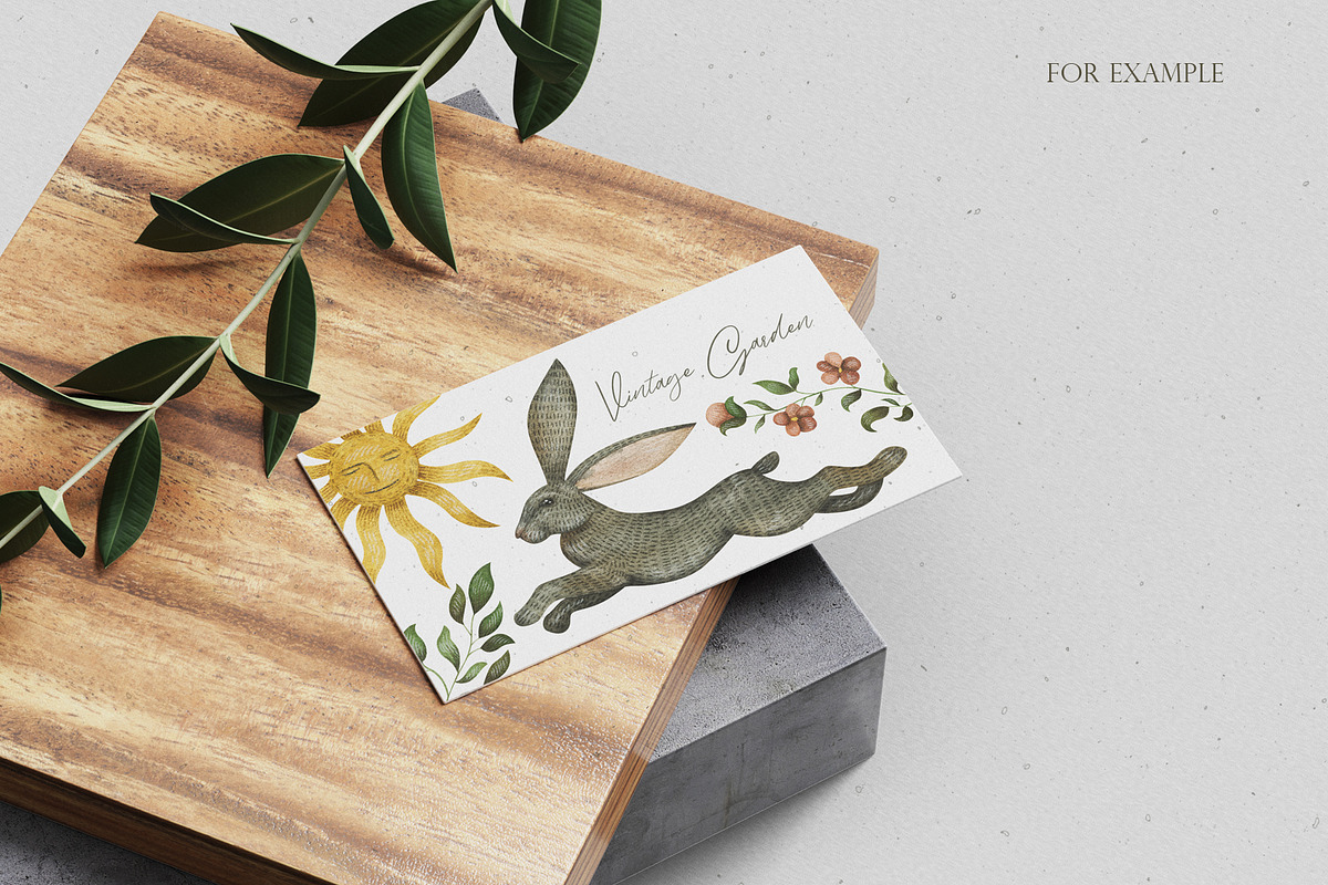 Watercolor vintage garden set, an Object Graphic by OrangePeafowlArt (Photo 8 of 18)