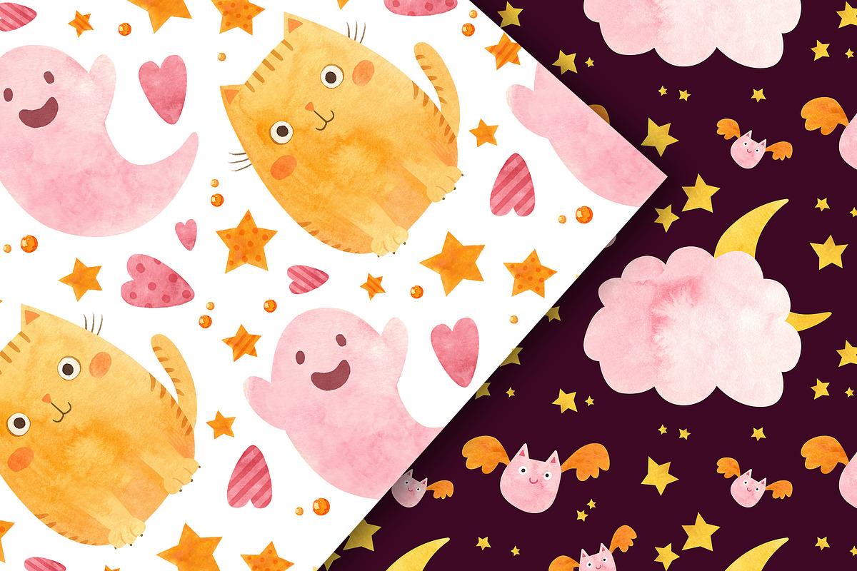 Pink Halloween Clipart & Patterns, a Decorative Illustration by Valin Malin (Photo 9 of 14)