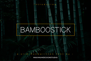 Bamboostick a Handwritten Font