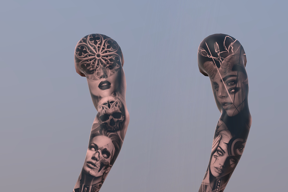 Badass Girls 2 | Procreate tattoo, a Brush Add-On by ProcreateInk (Photo 3 of 3)