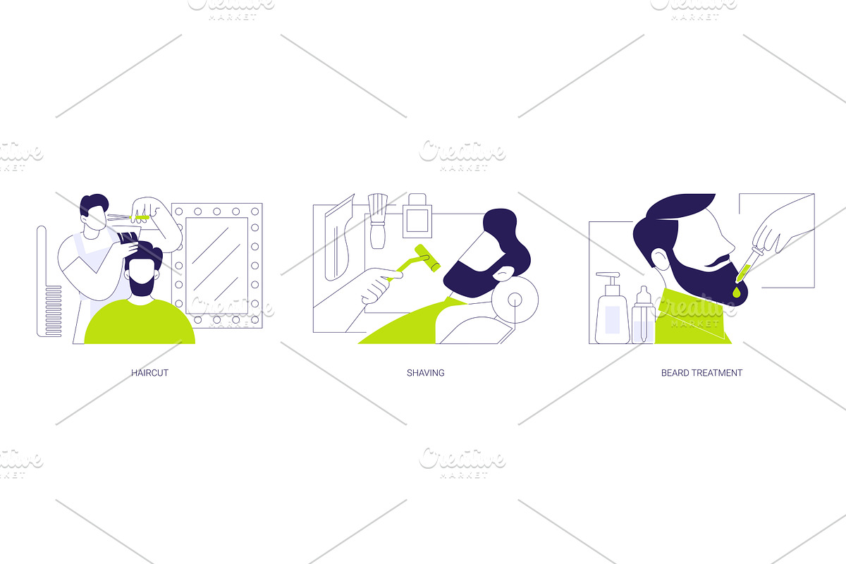 Barbershop isolated cartoon vector, a Person Illustration by Visual Generation