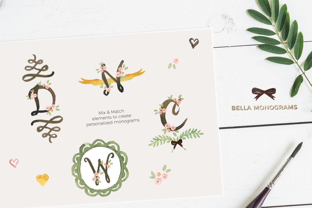 Bella Monograms & more, an Illustration by KLUGE+CO (Photo 6 of 11)