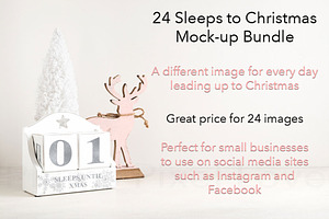 24 Christmas styled mockup images, a Print Template by Plums Pixel Love