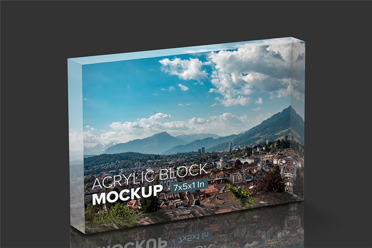 Landscape Acrylic Block Mockup, a Merchandise Mockup by Mockups by Carlos Viloria (Photo 4 of 5)