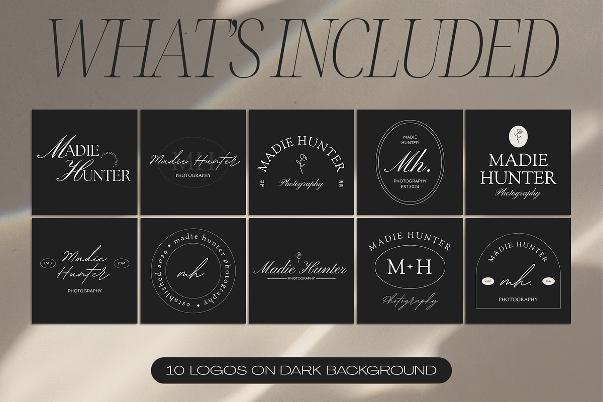 10 Photography Premade Logo Kit, a Branding & Logo Template by Creatif Foundry (Photo 4 of 9)