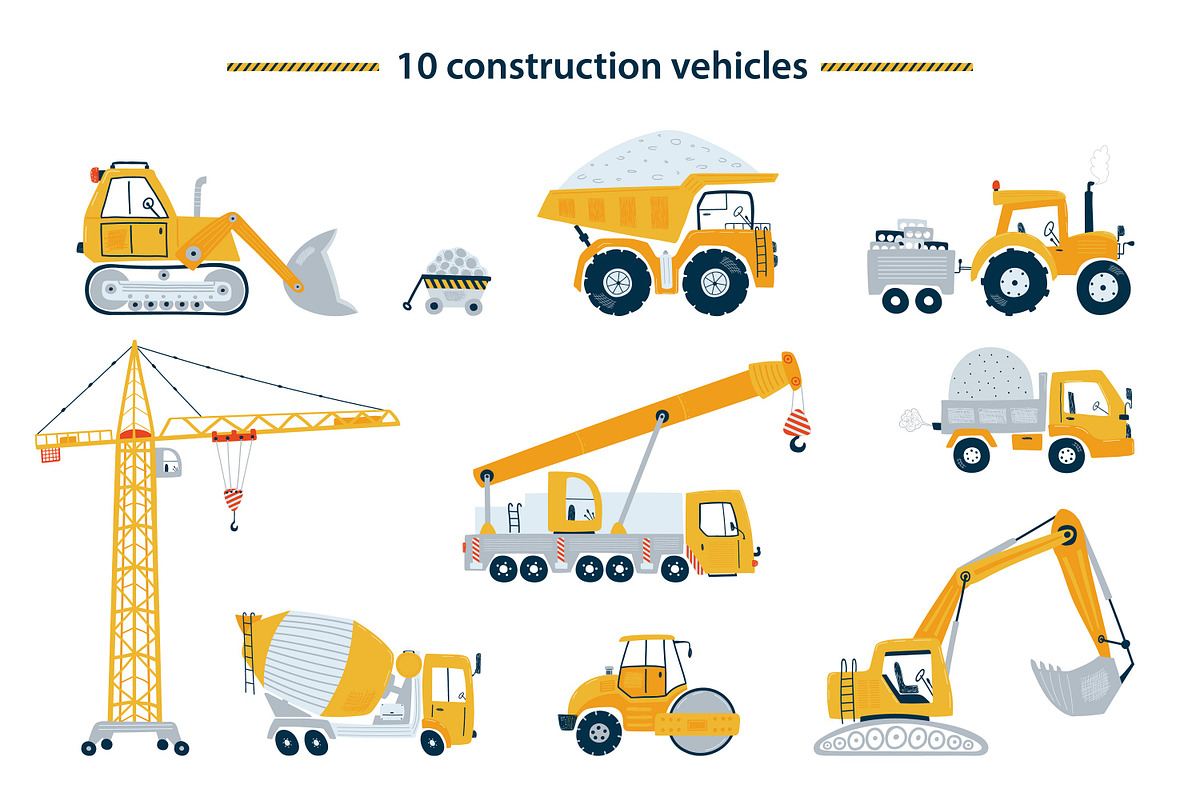 Big construction-Kids car collection, a Decorative Illustration by RinSo_art (Photo 2 of 11)