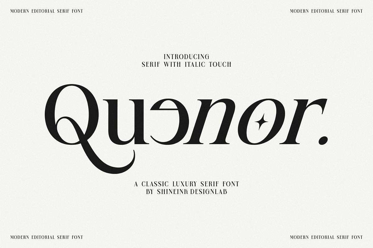 Quenor – Modern Editorial Serif Font, a Serif Font by shineink.designlab (Photo 1 of 10)