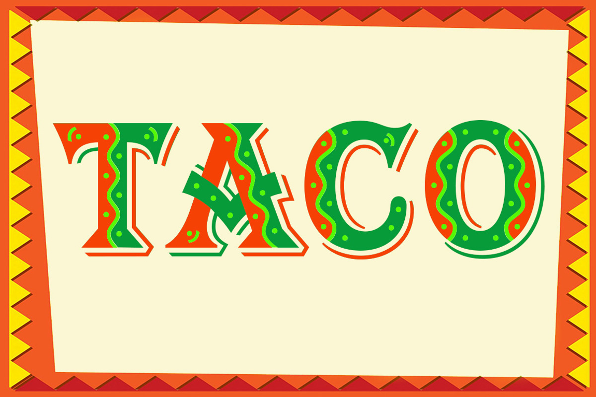 Taco, a Font by FontMesa (Photo 1 of 10)