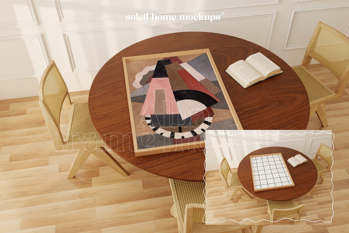 ALBA | Classy Dining Room Mockup Set, a Household Mockup by SoleilHomeMockups (Photo 5 of 11)