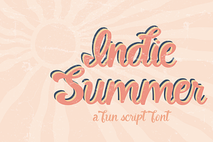 Indie Summer, Cute Retro Font, a Serif Font by Designing Digitals