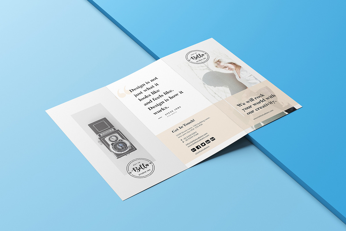 Agency Profile Trifold Brochure, a Brochure Template by GraphicsEgg (Photo 4 of 5)