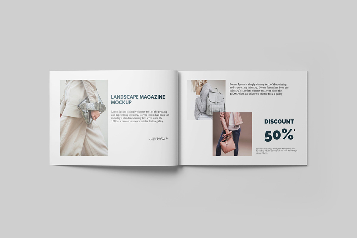 A4 Landscape Magazine Mockup, a Magazine Template by seramoe (Photo 6 of 6)