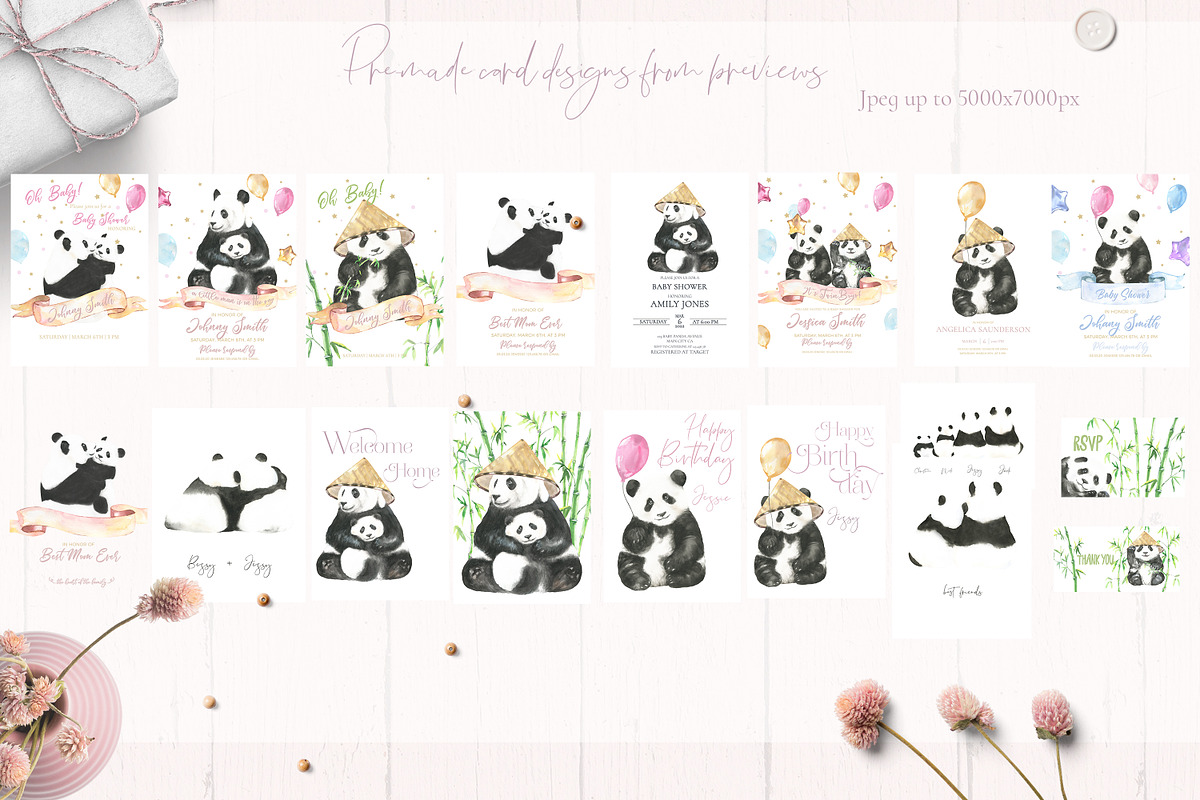 Watercolor Panda Family, an Animal Illustration by Catherine Wheel (Photo 14 of 17)