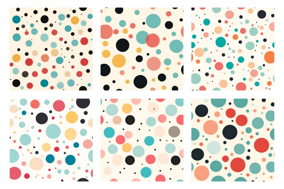 Retro Polka Dots Pattern Digital, a Pattern Graphic by Gloria Designed It (Photo 2 of 4)
