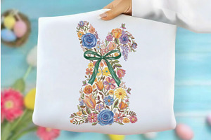 Brushstroke Easter Bunny Png Easter, an Illustration by Designking