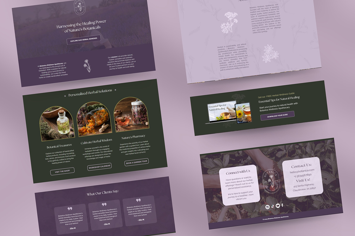 Holistic Brand Canva Website, a Landing Page Template by Unalome Design Studio (Photo 4 of 5)