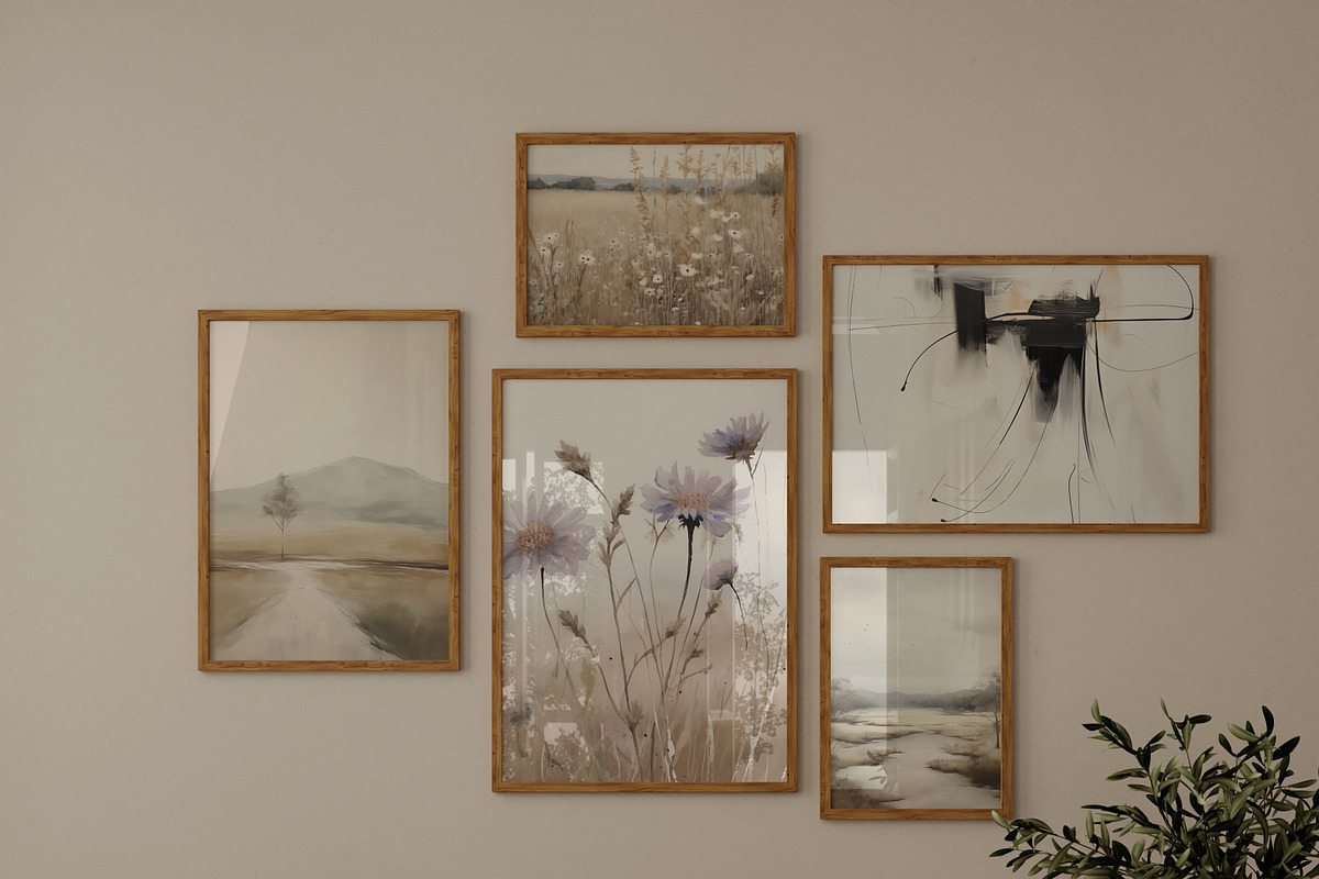 Neutral Minimalist Abstract Prints, a Background Graphic by Laras Wonderland (Photo 9 of 10)