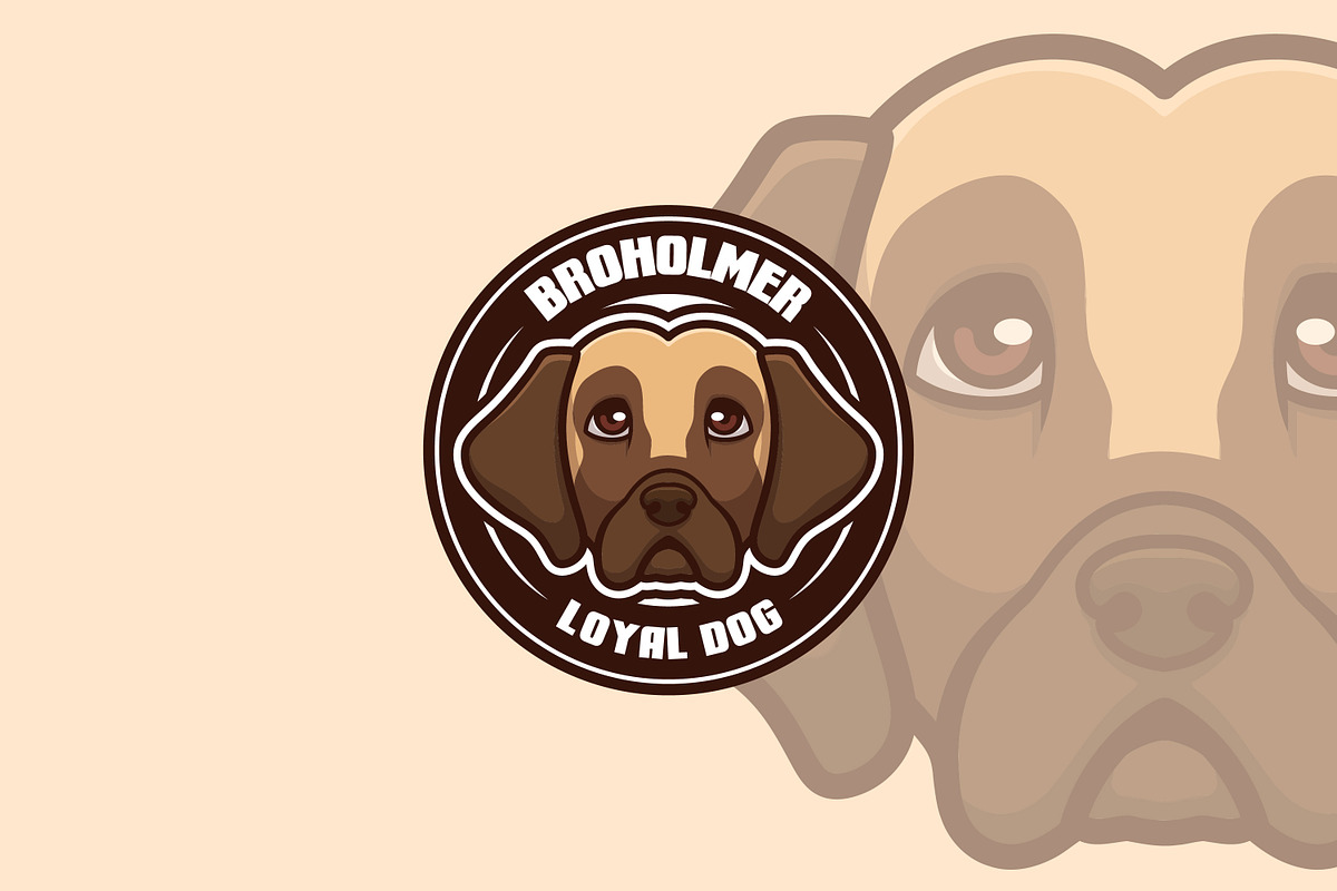 Broholmer Dog Cartoon Mascot Logo, a Branding & Logo Template by Gumrega Studio