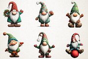 Adorable Christmas Gnome Clipart, an Illustration by RobertsArt (Thumbnail 6 of 7)