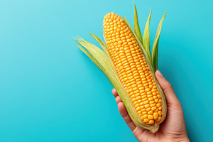 Hand holding an ear of corn, a Food & Drink Photo by AlyaAnd