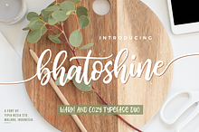 Bhatoshine - Fancy Font Duo