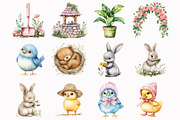 Little valley watercolor clipart, an Illustration by Design Market (Thumbnail 4 of 5)