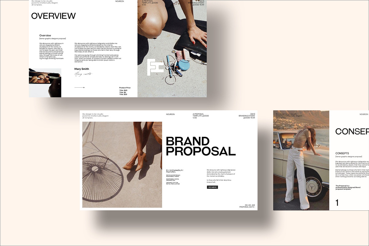 Noureen Brand Proposal Presentation, a Presentation Template by evgenystudio (Photo 3 of 10)