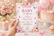 Baby in Bloom Shower Flyer Template, a Flyer Template by S Graphic Studio (Thumbnail 9 of 11)