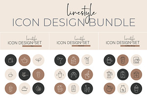 Linestyle Icon Design Bundle Drink, an Outline Icon by pepulousdsg
