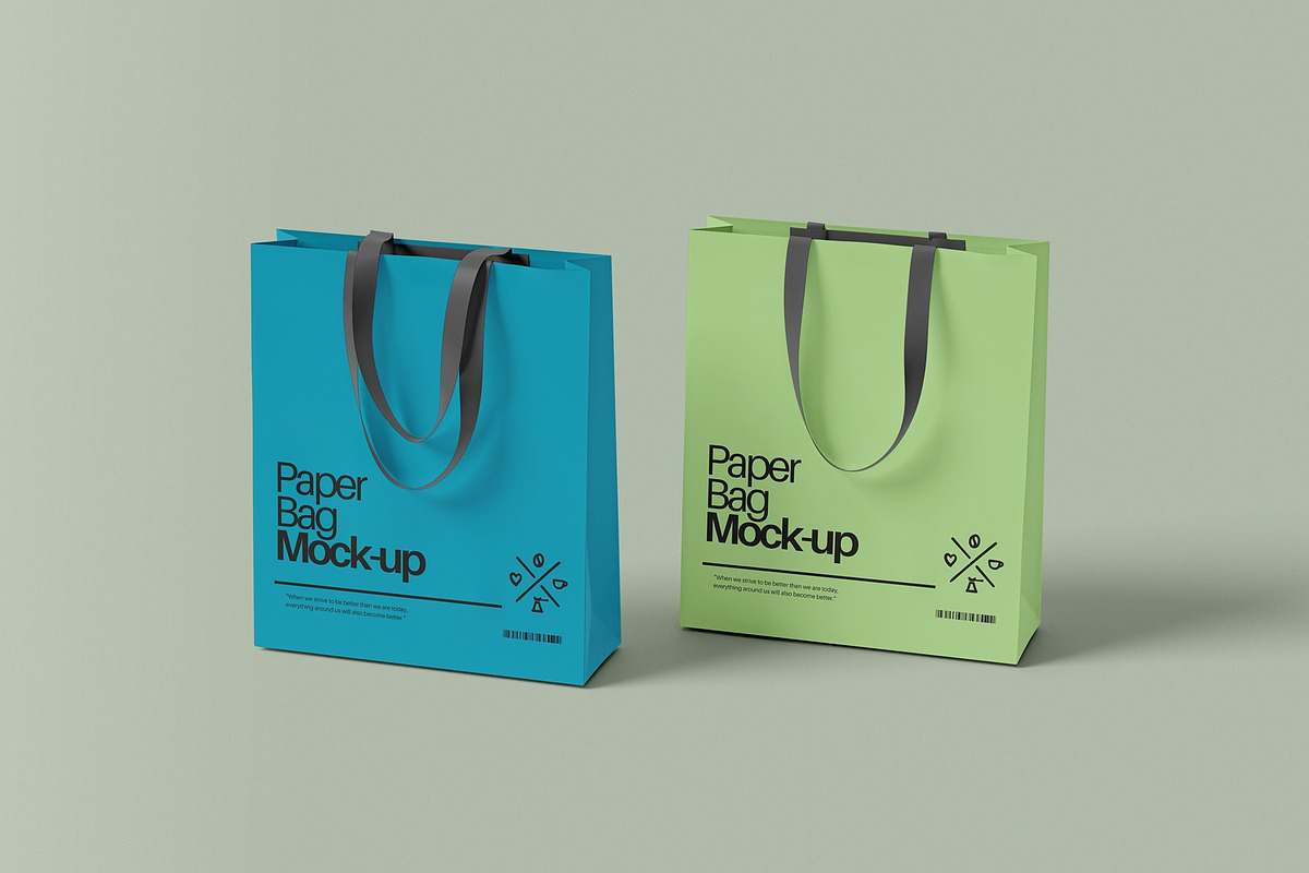 Paper Bag Mockup, a Packaging Mockup by hokagata (Photo 2 of 4)