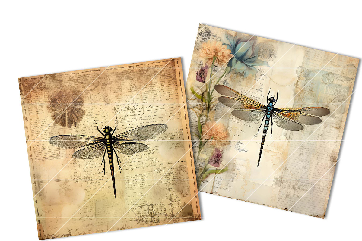 Vintage Bugs Junk Journal Paper, a Background Graphic by BusyDaydesign (Photo 5 of 9)