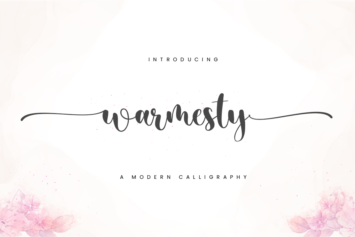 Warmesty - Lovely Font, a Script Font by Sronstudio (Photo 1 of 10)