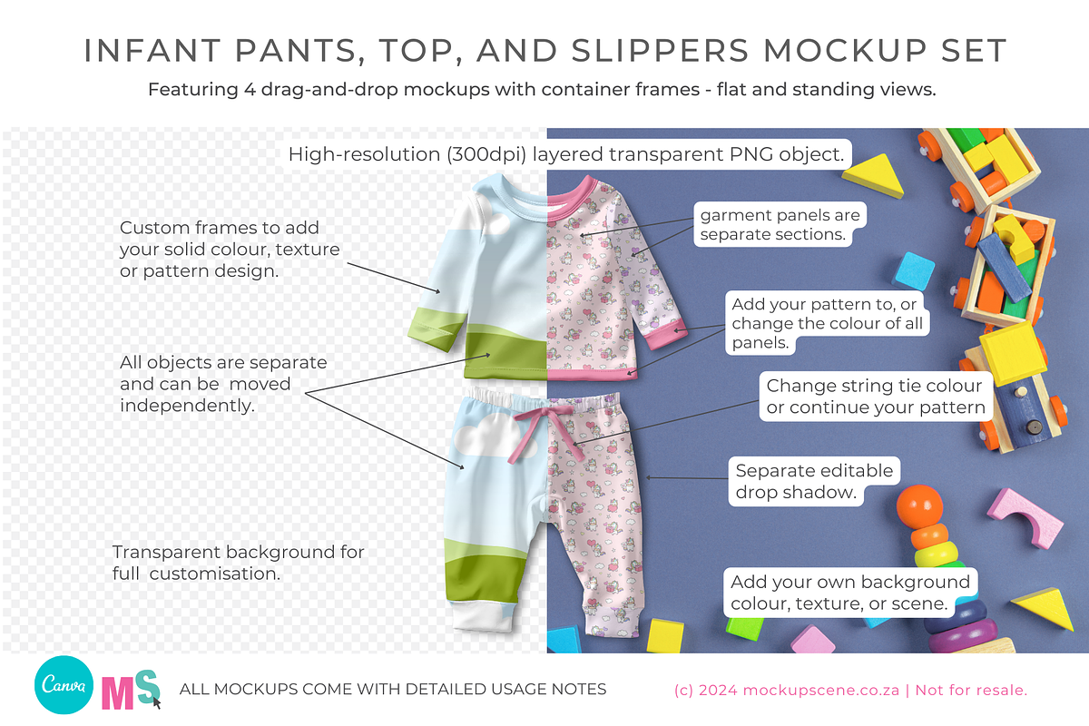 Infant Pants Top Canva Smart Mockup, an Apparel Mockup by Mockup Scene (Photo 2 of 13)