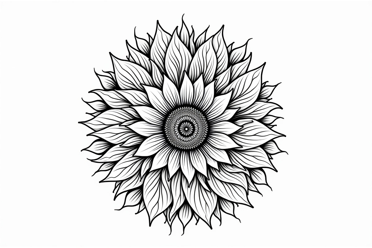 Mandala Art Line Drawing Pack Set, an Illustration by yasushie (Photo 11 of 11)