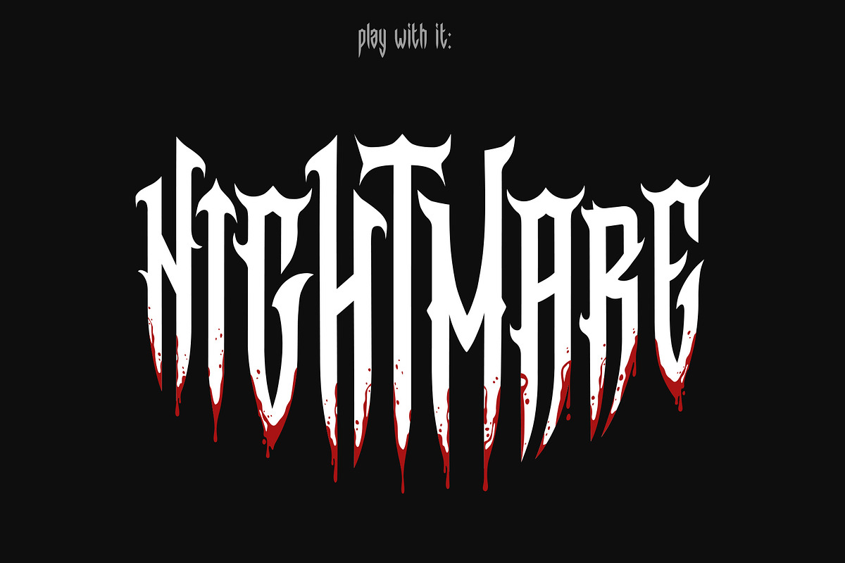 DarkBlades, a Font by Sentavio (Photo 11 of 12)