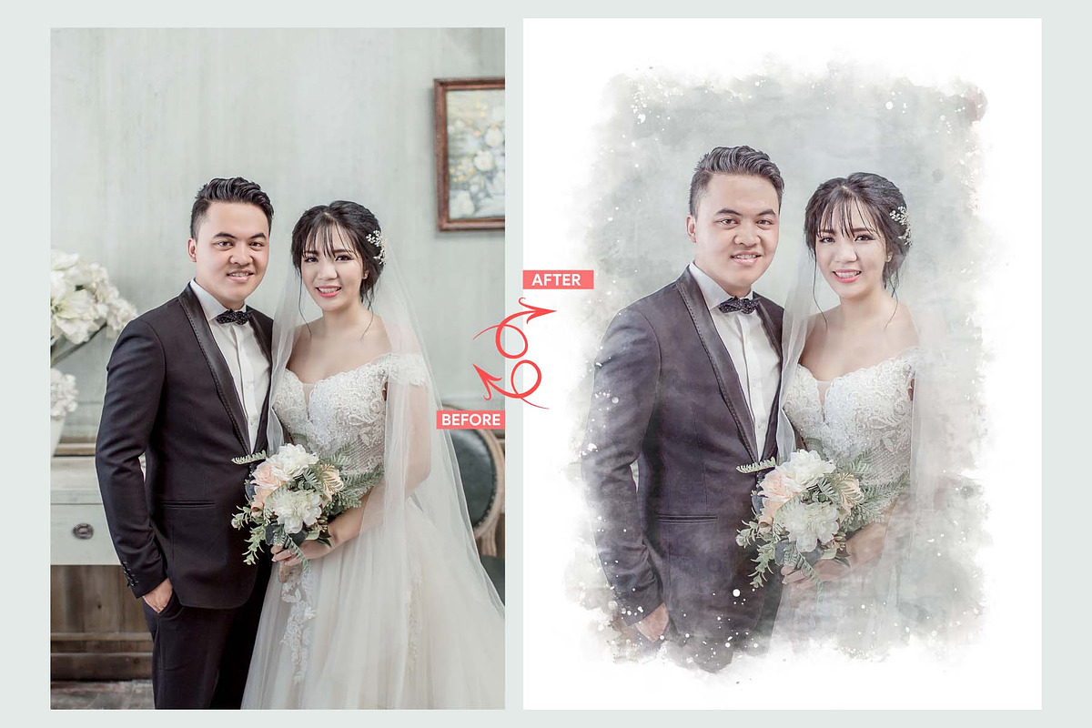 Pure Watercolor Photoshop Action, an Action Add-On by MRI STUDIO (Photo 2 of 15)