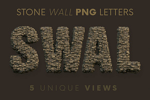 Stone Wall - PNG Alphabet