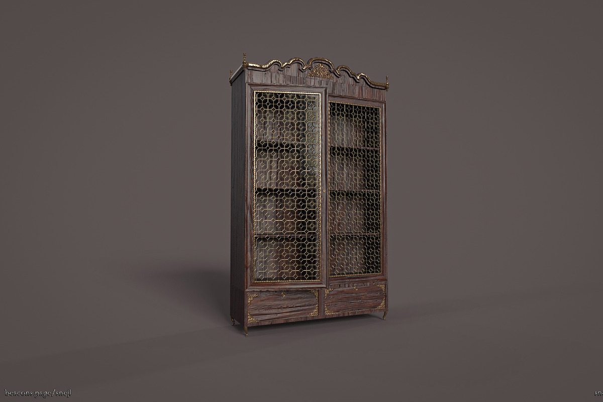 Vintage cupboard, a Furniture 3D Model by Snji | 3D Models (Photo 2 of 13)