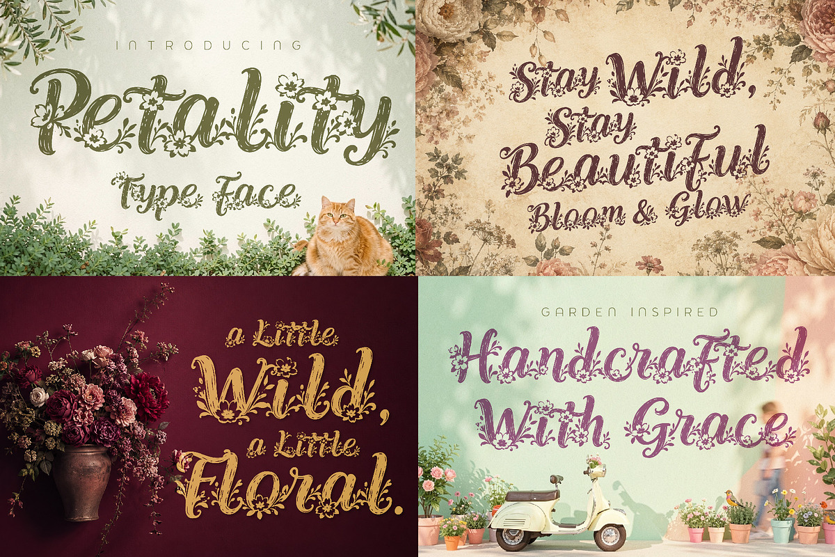 FLORAL DECORATIVE FONT COLLECTION, a Script Font by HypeWorksCo (Photo 10 of 18)