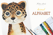 Watercolor Animal Alphabet. A to Z, an Object Graphic by Kate_Rina (Thumbnail 4 of 5)