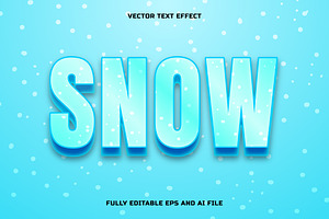 White Snow Text Effect