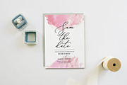 Watercolor Save the date, RSVP cards, an Invitation Template by Chic templates (Thumbnail 2 of 3)