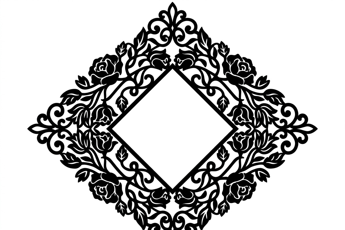 60 Romantic Diamond Wall Floral, a Decorative Illustration by Amazin_art (Photo 42 of 45)