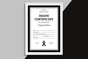 Death Certificate Template, a Stationery Template by MightyDesign (Thumbnail 1 of 7)