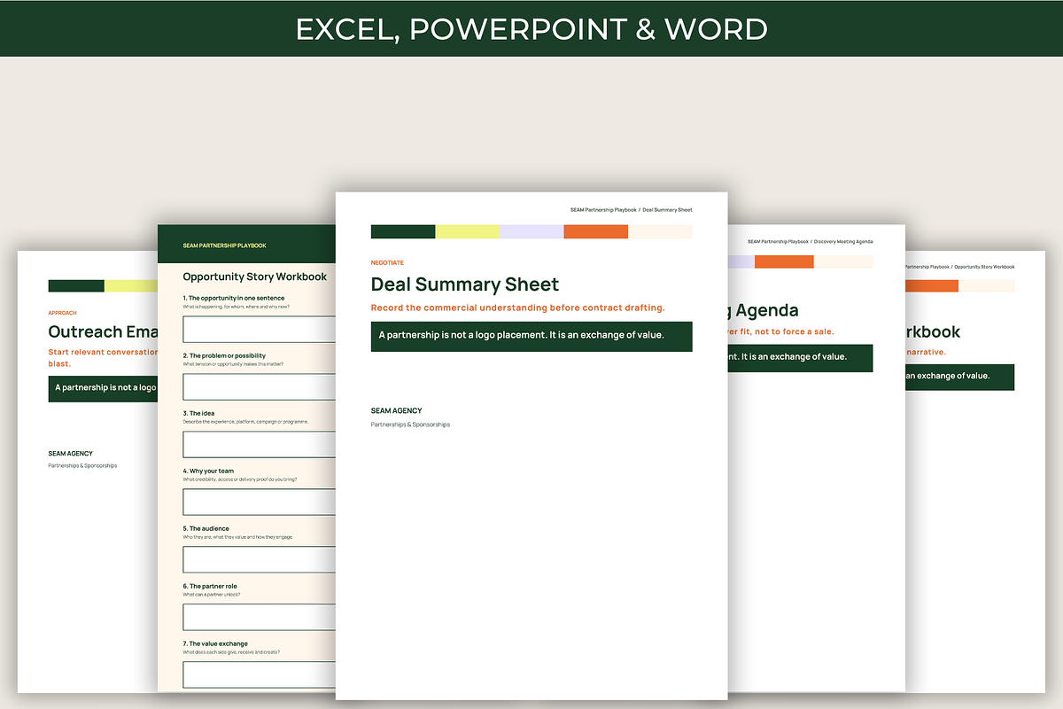 SEAM Partnership Playbook, a Stationery Template by SEAM Agency (Photo 2 of 2)