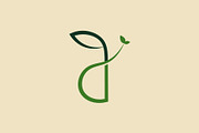 letter d leaf logo, a Branding & Logo Template by Salman Shop (Thumbnail 1 of 4)