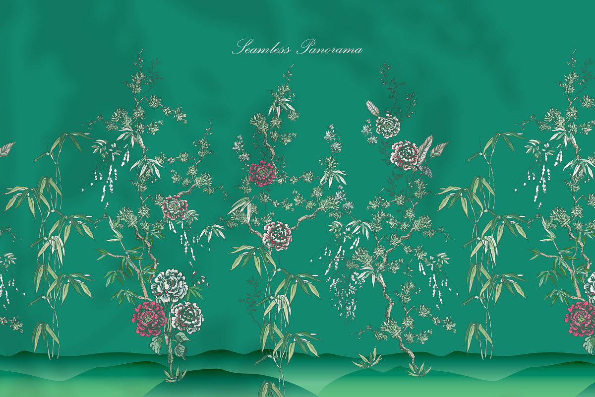 Chinoiserie Seamless Panoramas, an Illustration by Irina Dolgikh (Photo 7 of 17)