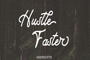 Hustle Faster Typeface, a Script Font by Arendxstudio (Thumbnail 1 of 7)