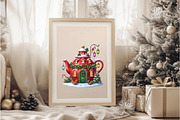 Christmas Teapot House PNG, an Illustration by DreamArtGraphic (Thumbnail 2 of 5)