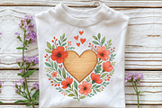 Valentine's Day Wooden PNG, an Illustration by CraftArtStudio (Thumbnail 3 of 4)